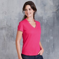 Plain Women's short sleeve v-neck t-shirt Kariben 180 GSM